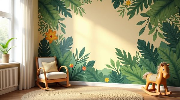 Créer une chambre d'enfant féerique avec un papier peint jungle